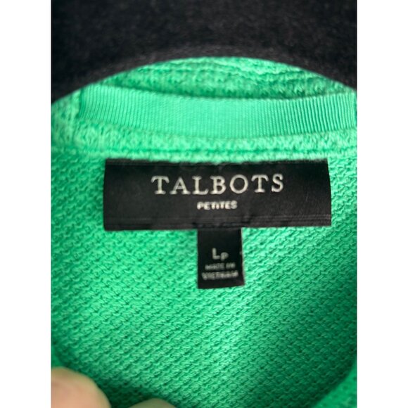 Talbots Womens Textured Green Button-Up Jacket With Pockets Size PL - Picture 7 of 14